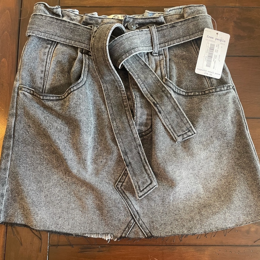 NWT Washed Black Free People Skirt